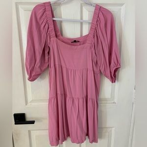 Pink Mid sleeve Dress